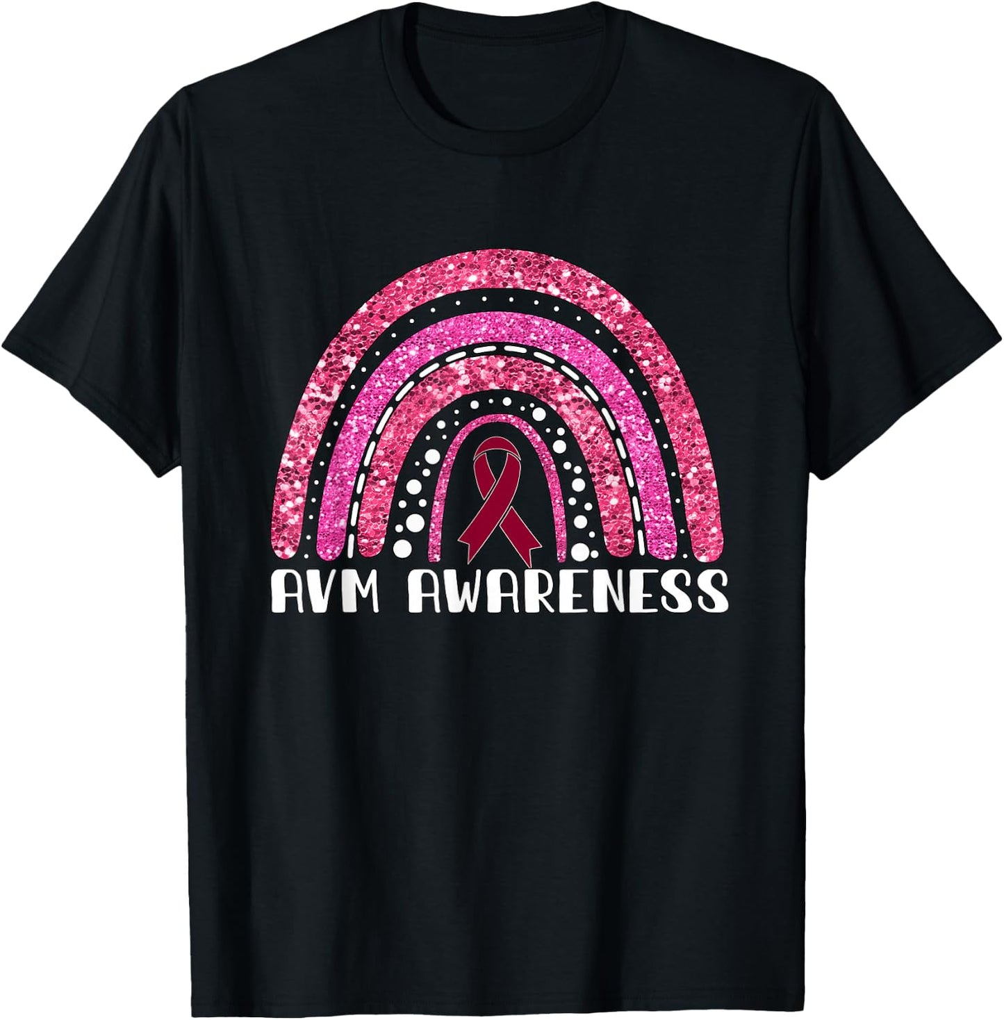 Rainbow Warrior AVM Awareness T-Shirt - T-Shirt | Black
