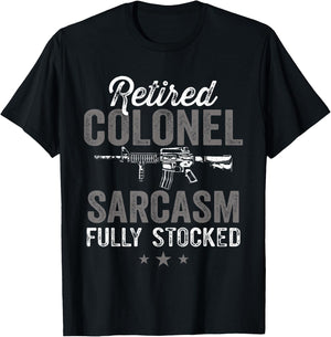 Retired Colonel Retirement Air Force Rank Lieutenant T-Shirt - T-Shirt | Black