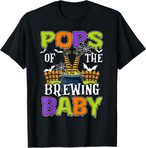 Pops Of The Brewing Baby Halloween Witch Baby Funny T-Shirt - T-Shirt | Black