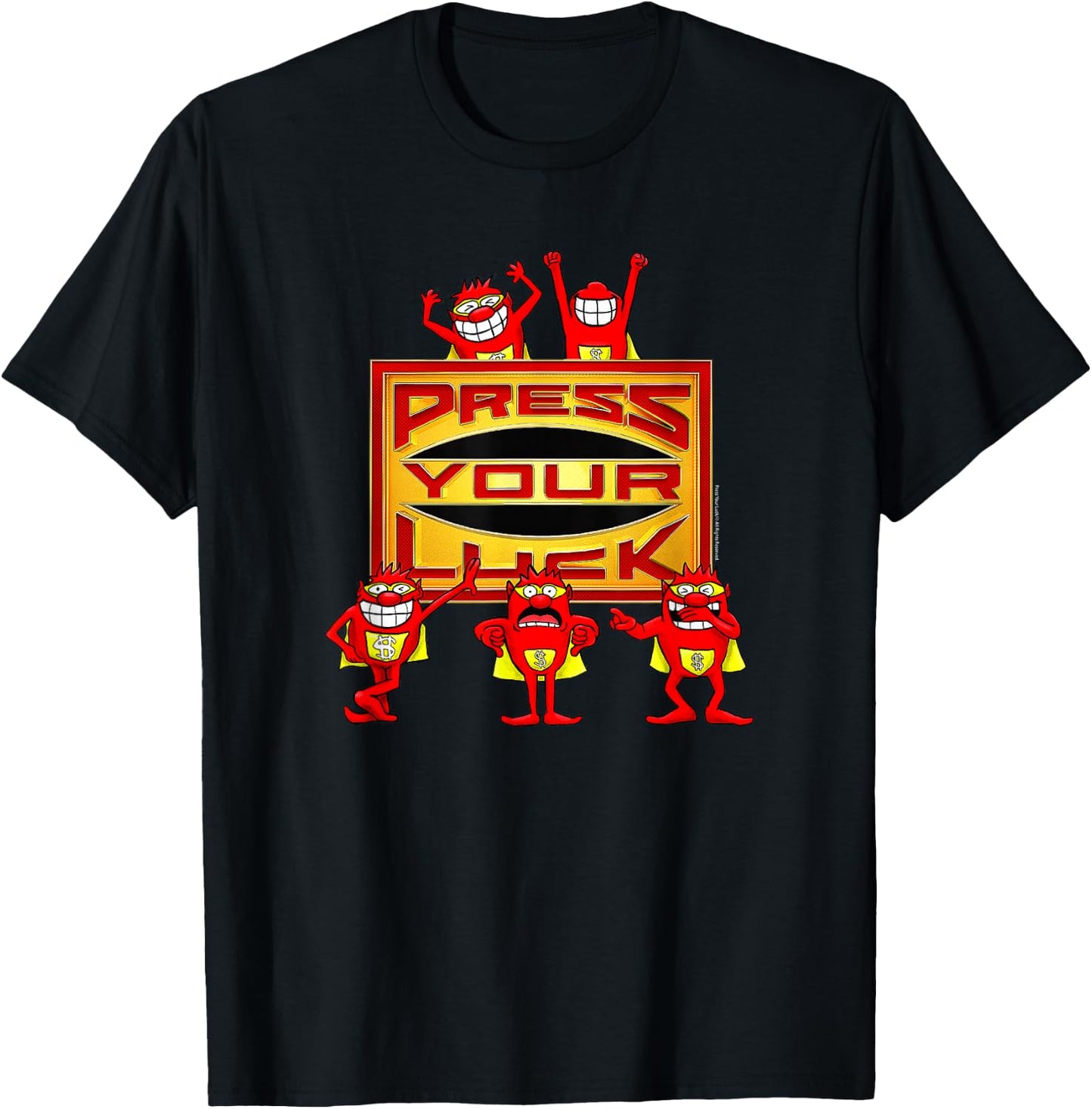 Press Your Luck - Press Your Luck Whammies T-Shirt - T-Shirt | Black