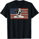 Patriotic English Pointer American Flag USA 4th of July T-Shirt - T-Shirt | Black