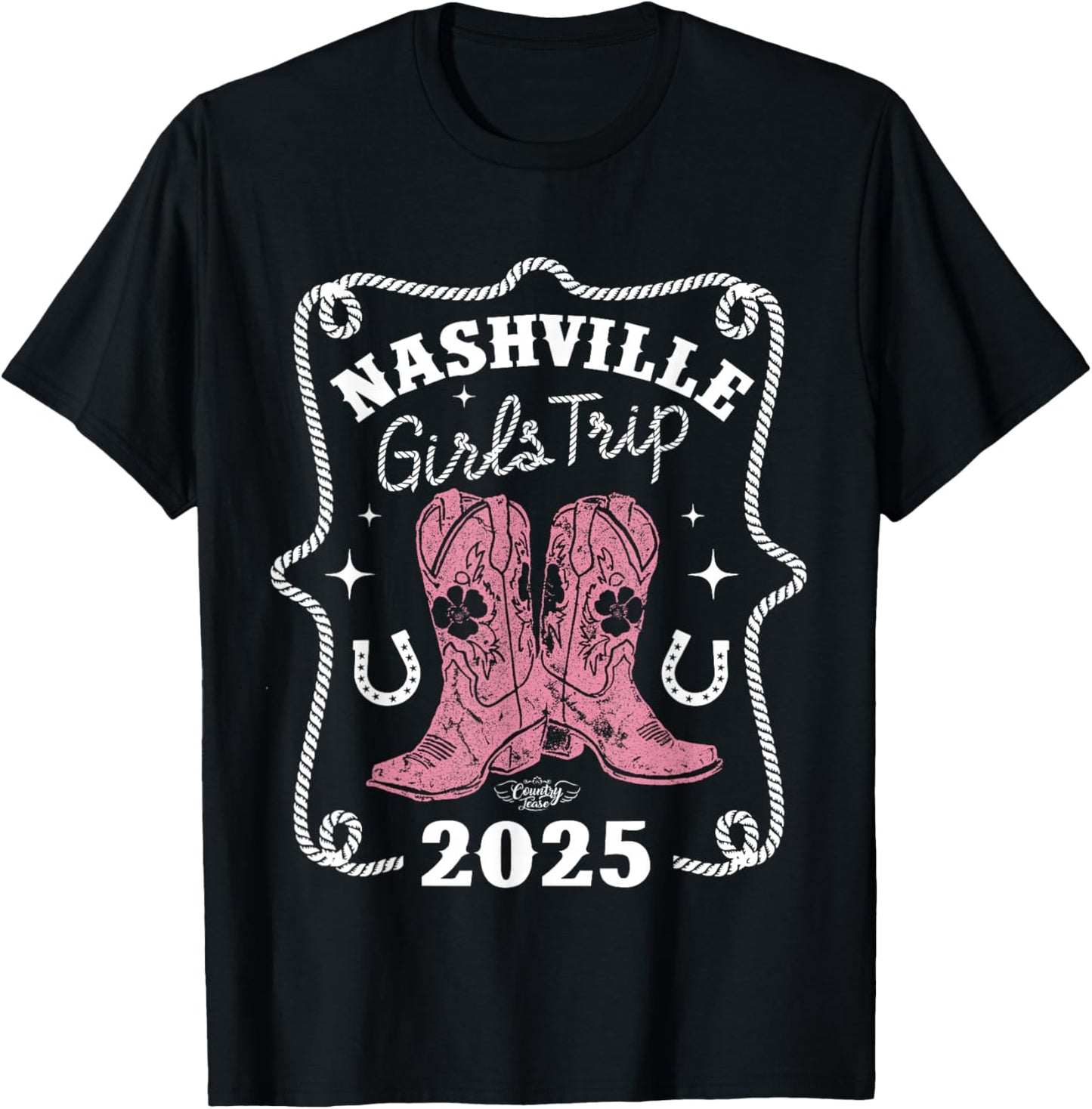 Country Tease Nashville Girls Trip 2025 T-Shirt - T-Shirt | Black
