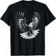 Proud Eagle with Spread Wings in Drawing Style T-Shirt - T-Shirt | Black