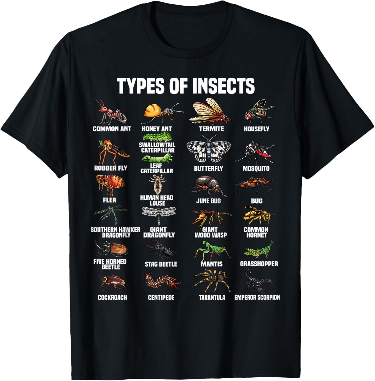 Funny Entomology Designs Women Bug Collectors Lovers T-Shirt - T-Shirt | Black