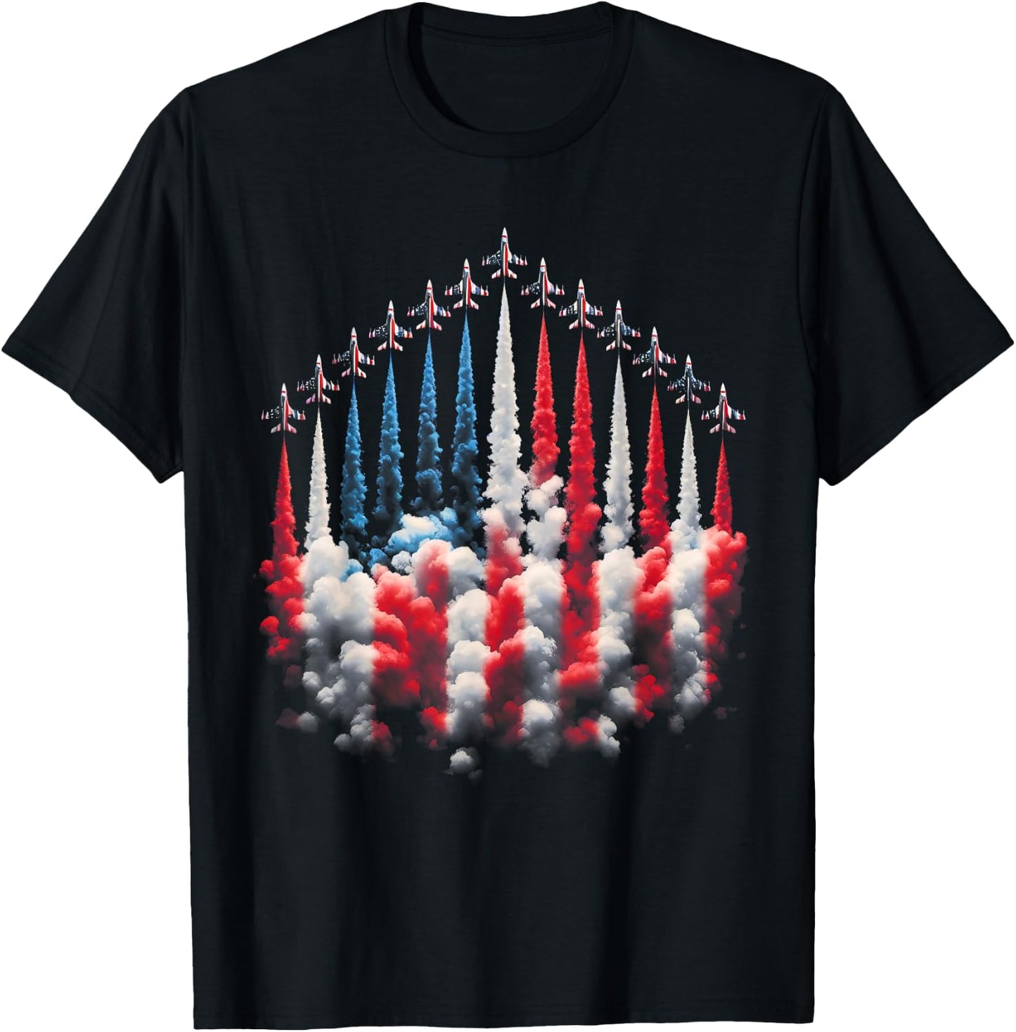 4th Of July Jet American Flag Patriotic USA Boys T-Shirt - T-Shirt | Black