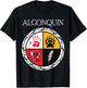 Algonquin Tribe Native American Medicine Wheel T-Shirt - T-Shirt | Black