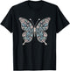 Flower Butterfly with Floral Graphic and Girls T-Shirt - T-Shirt | Black