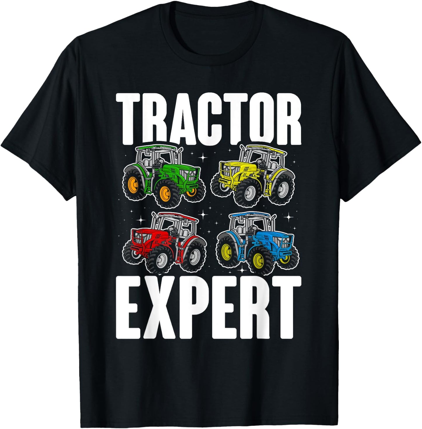 Kids Tractor Expert Funny Boys Tractors Toddler T-Shirt - T-Shirt | Black