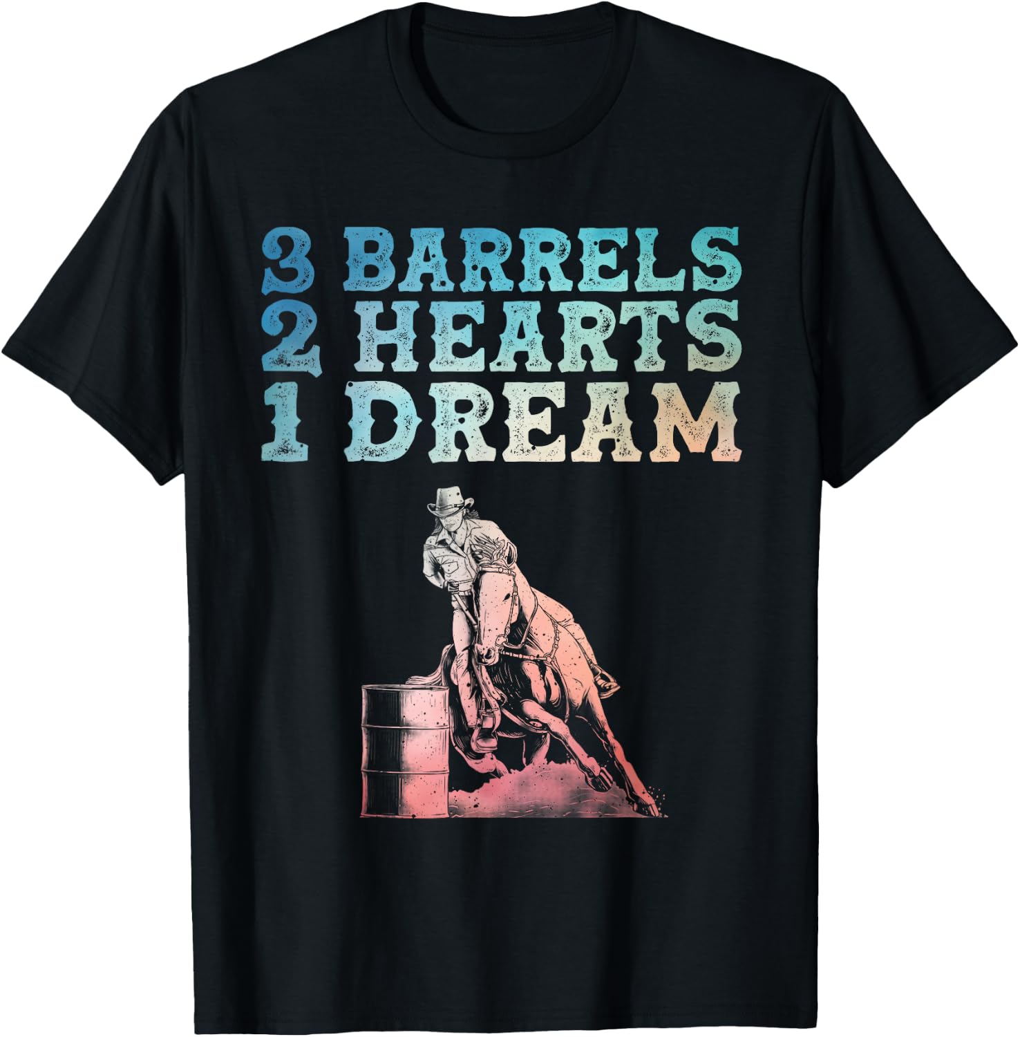 Cool Barrel Racing Design Men Rodeo Barrel Racer T-Shirt - T-Shirt | Black