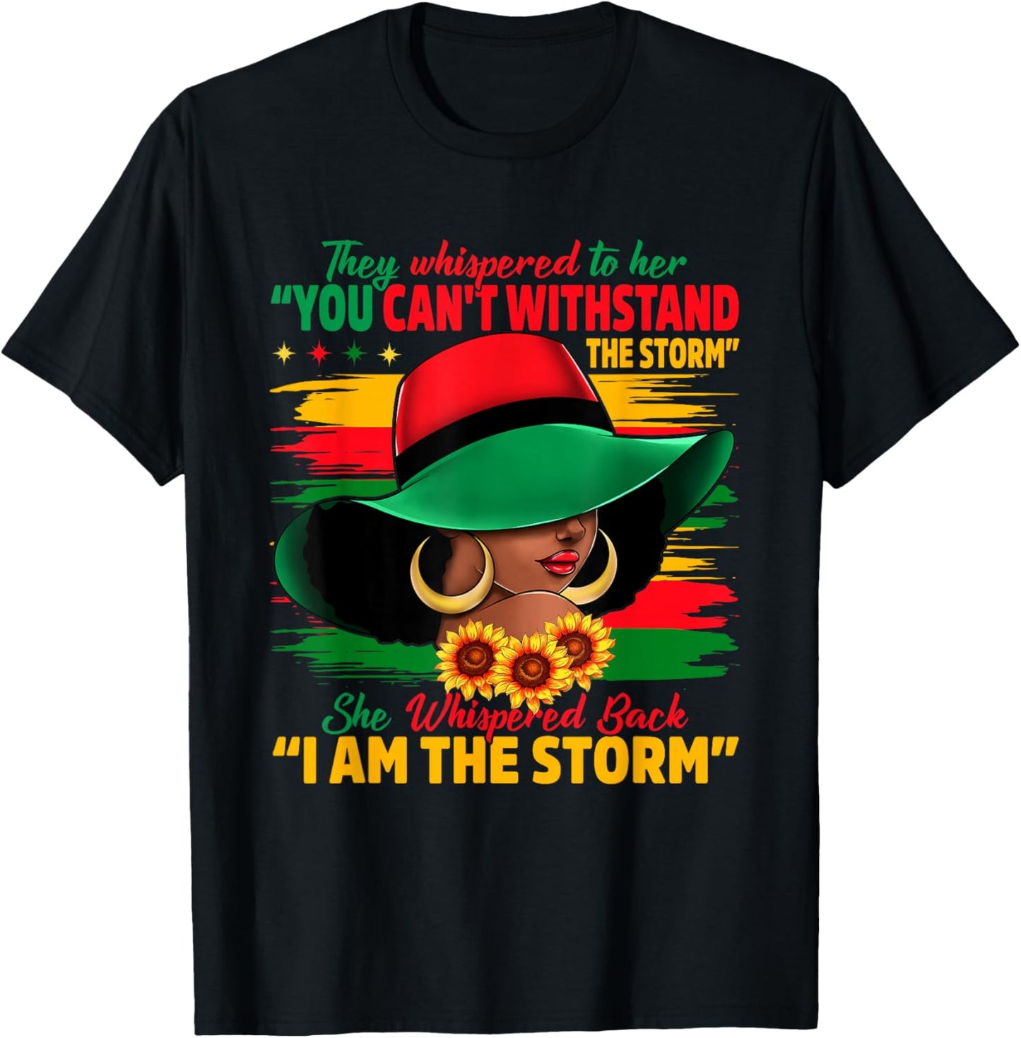 Proud Black African American Ladies Black History Month T-Shirt - T-Shirt | Black