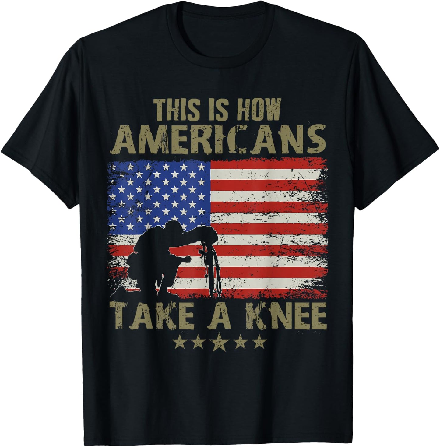 This is how Americans take a Knee T-Shirt - T-Shirt | Black