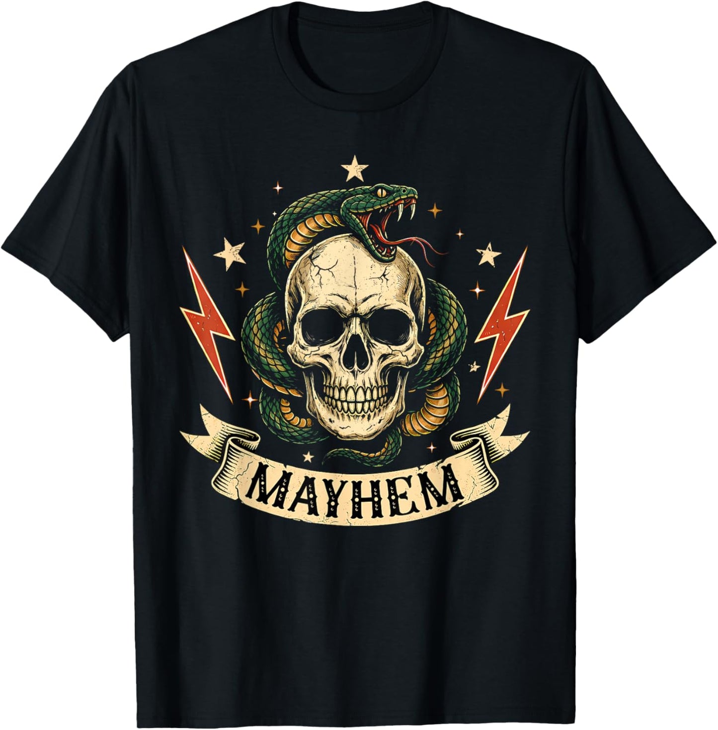Mayhem Son Daughter Funny Matching Family T-Shirt - T-Shirt | Black
