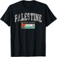 Vintage Retro Faded Palestine Flag Palestinian Pride T-Shirt - T-Shirt | Black