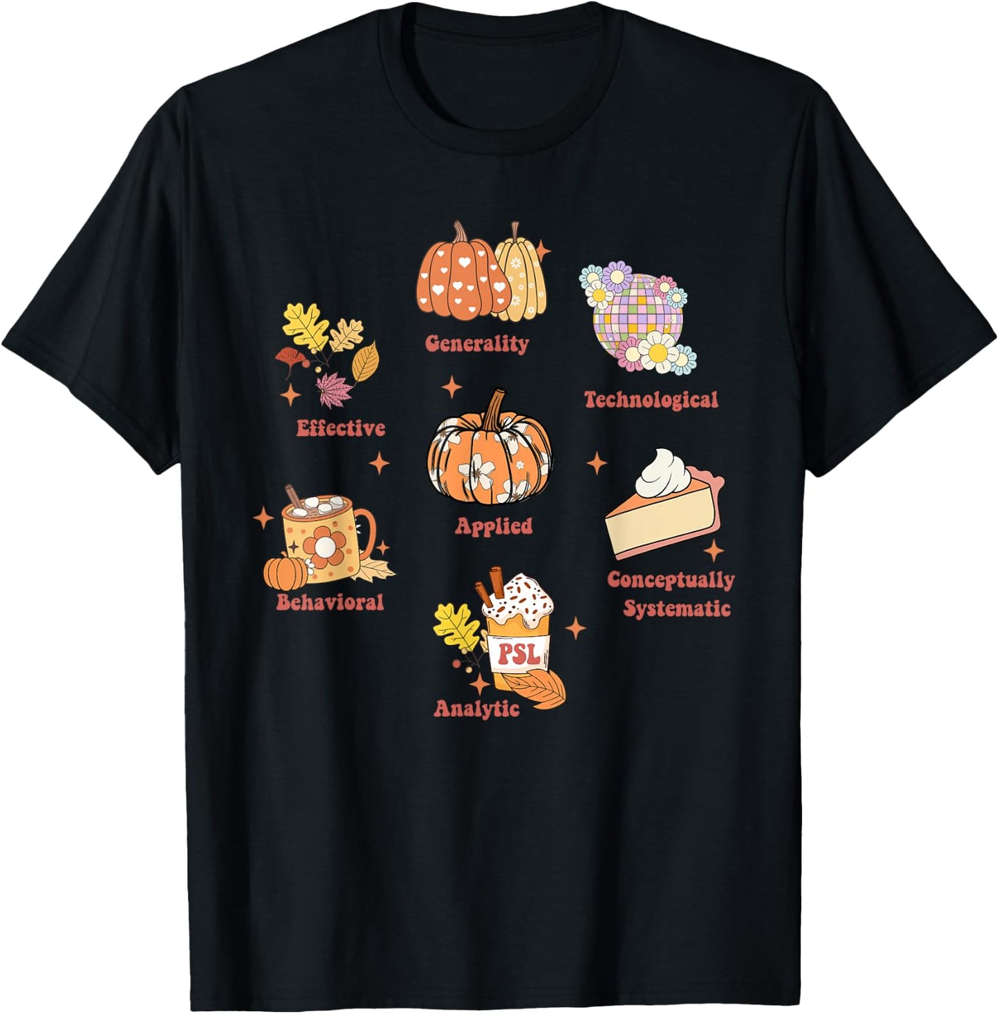 Registered Behavioral Technician Fall ABA Therapist RBT T-Shirt - T-Shirt | Black