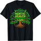 Motivational Support Green Tree Mental Health Awareness T-Shirt - T-Shirt | Black