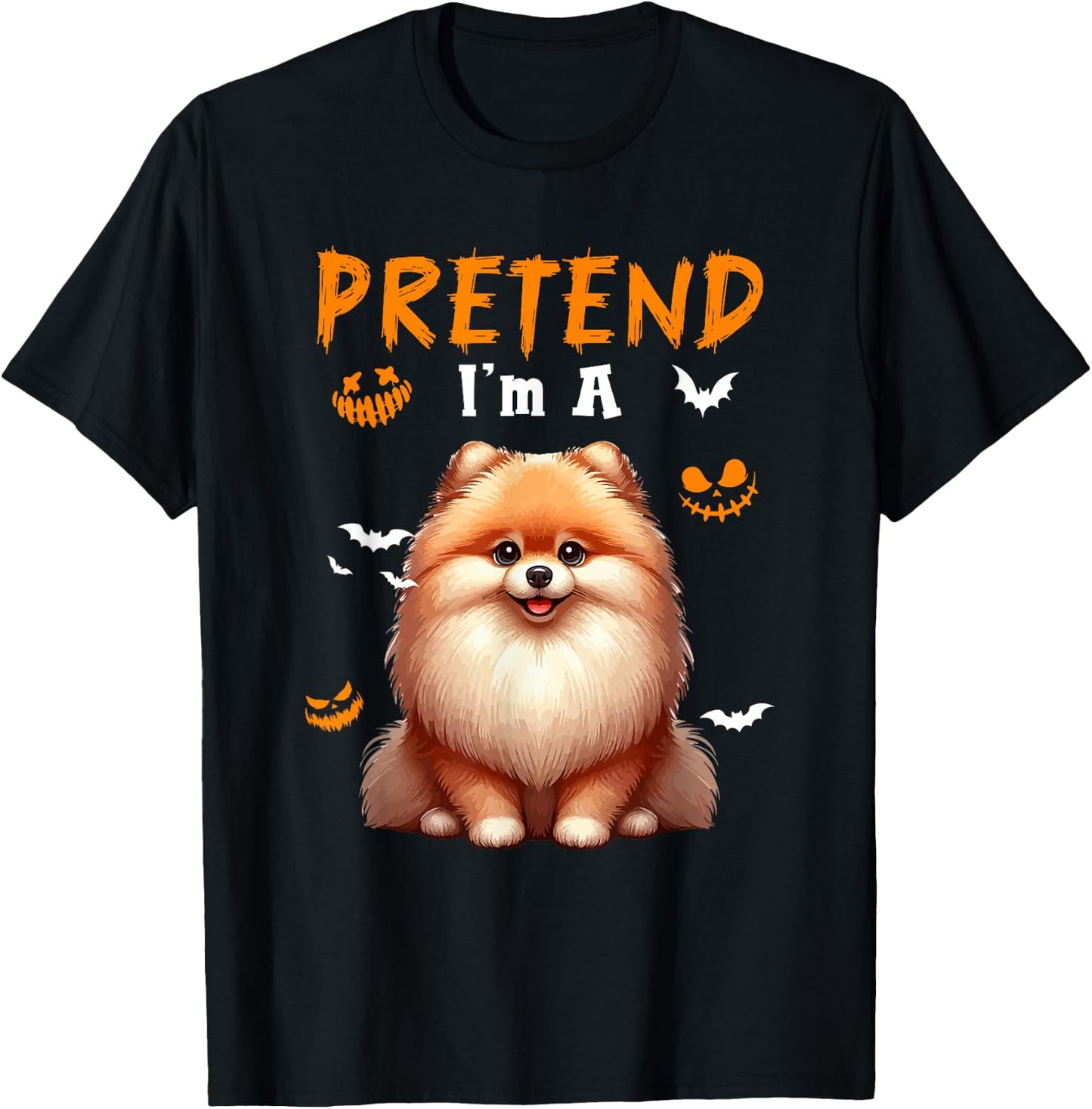 Pretend I'm A Pomeranian Halloween Costume Owner Kids T-Shirt - T-Shirt | Black