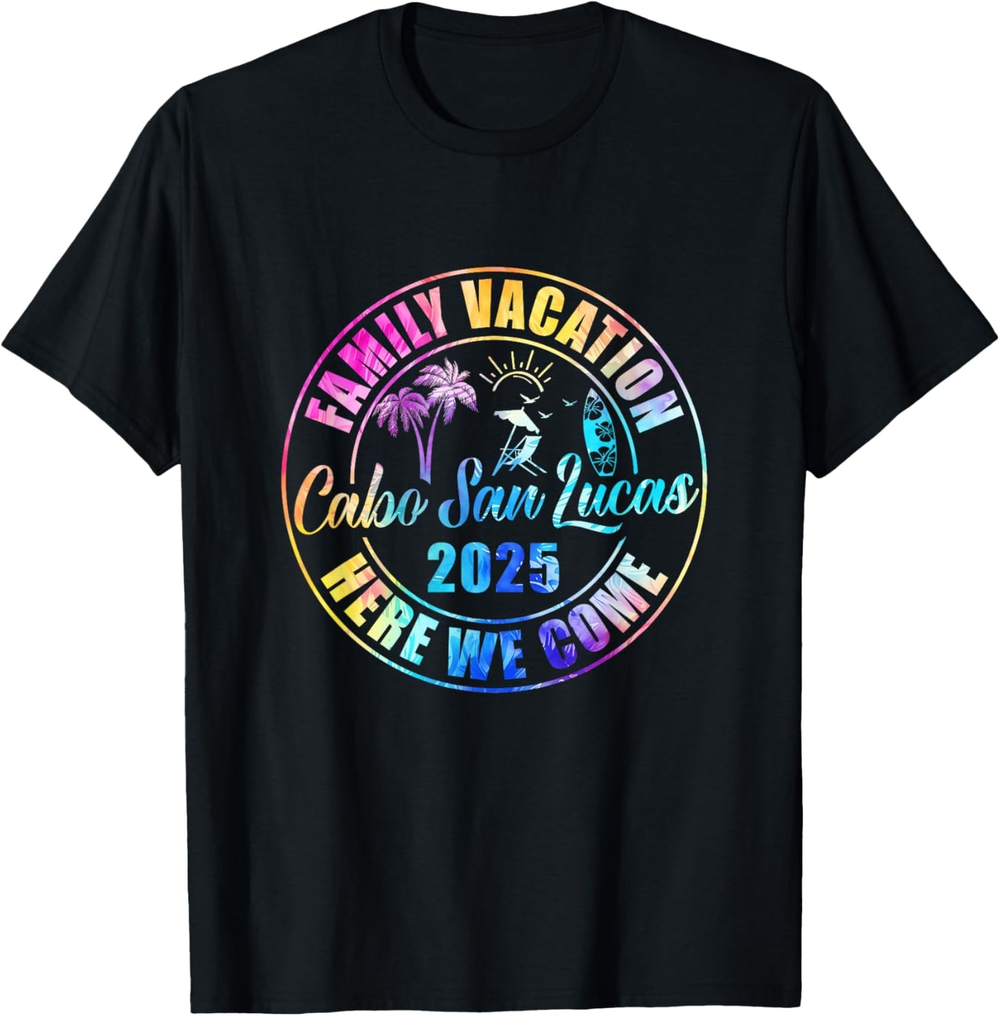 Cabo San Lucas Mexico Souvenir Family Vacation 2025 T-Shirt - T-Shirt | Black
