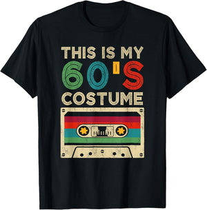 This Is My 60's Costume Funny Halloween 1960s Party Retro T-Shirt - T-Shirt | Black