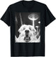Funny Great Pyrenees Alien UFO Taking a Selfie Dog Mom Dad T-Shirt - T-Shirt | Black