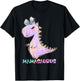 Mama Dinosaur Family Matching Birthday Girls Party Daughter T-Shirt - T-Shirt | Black