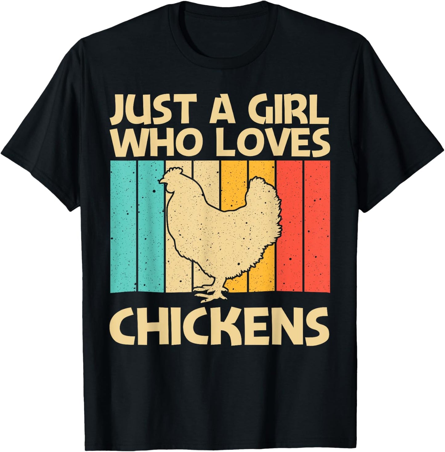 Funny Chicken Art For Girls Mom Chicken Farmer Poultry Lover T-Shirt - T-Shirt | Black