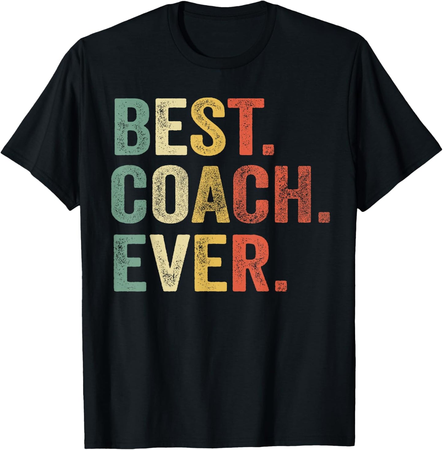 Best Coach Ever Gifts Funny Retro Vintage Style Coaching T-Shirt - T-Shirt | Black