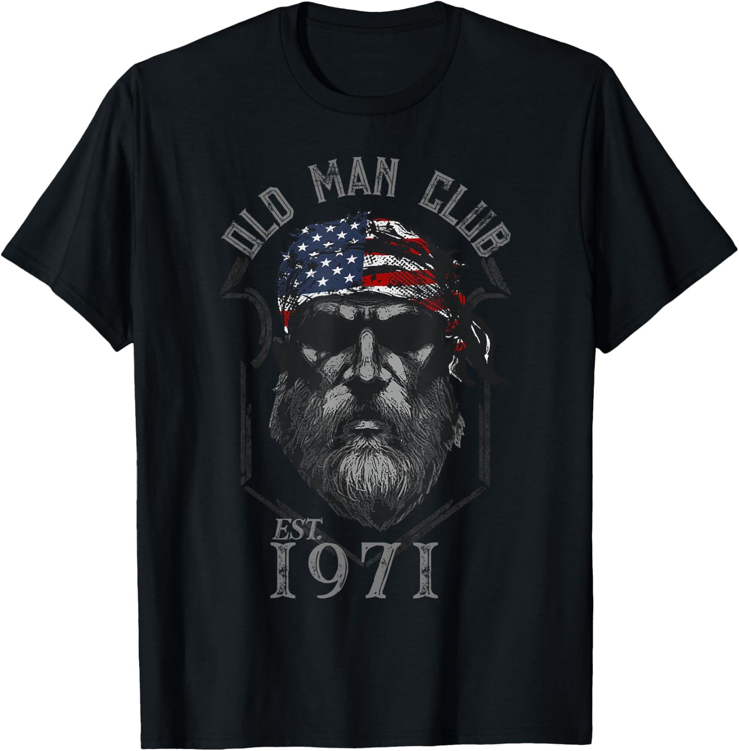 Old Man Club: Established 1971 T-Shirt - T-Shirt | Black