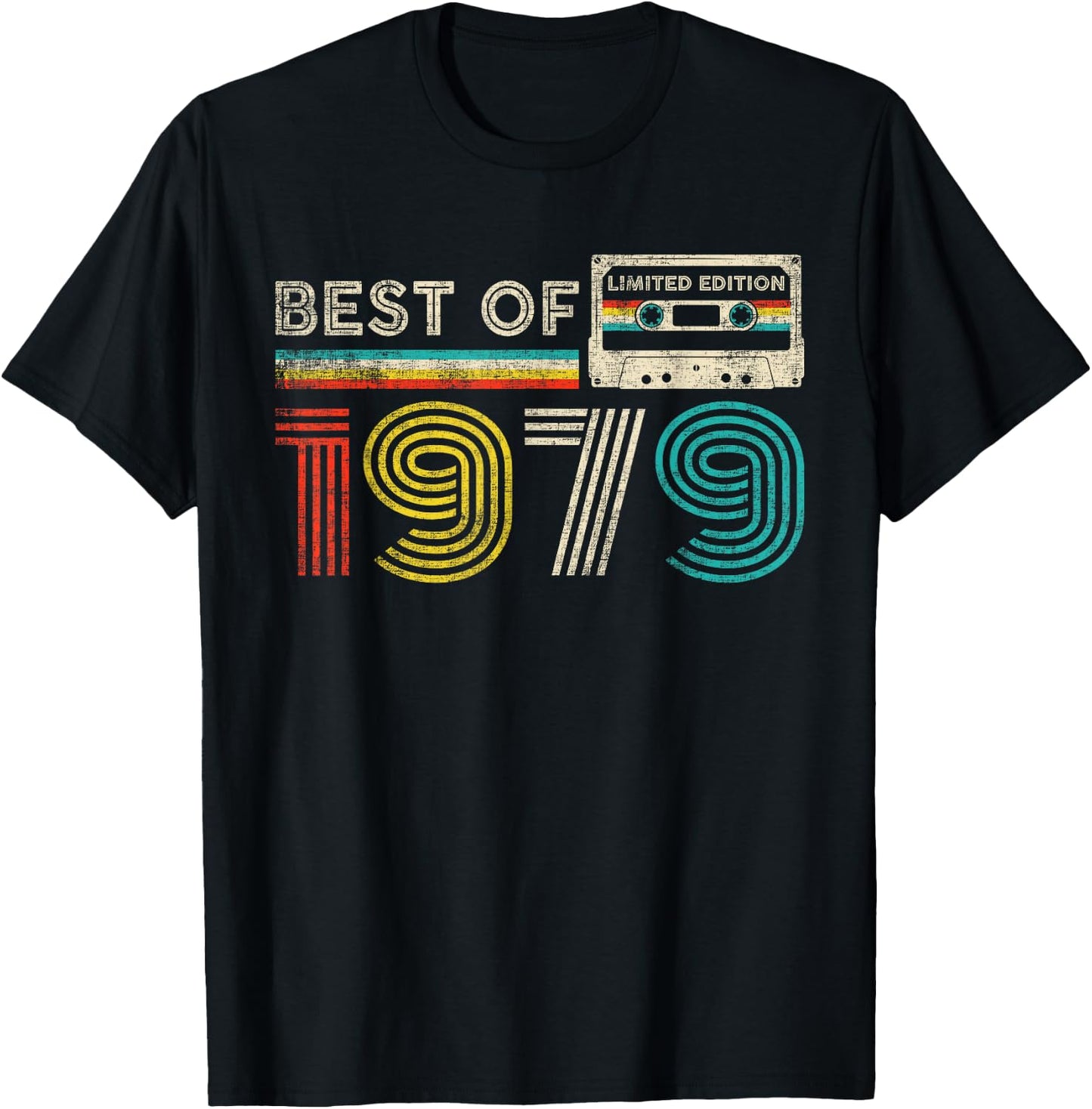 Best of 1979 46th Birthday 46 Years Old Men Women Vintage T-Shirt - T-Shirt | Black