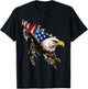 Eagle Flag American USA Patriotic 4th of July Bald Eagle T-Shirt - T-Shirt | Black