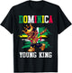 Dominica Young King Dominician Boy Proud Dominician Flag T-Shirt - T-Shirt | Black