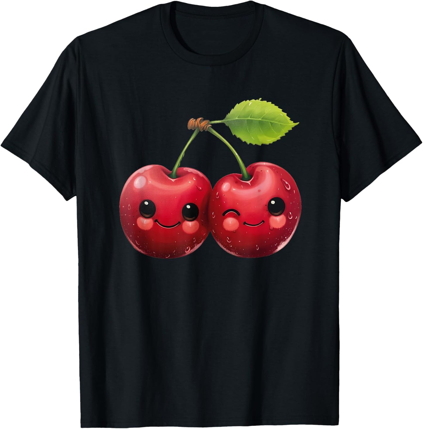 Funny Cherries Cherry T-Shirt - T-Shirt | Black