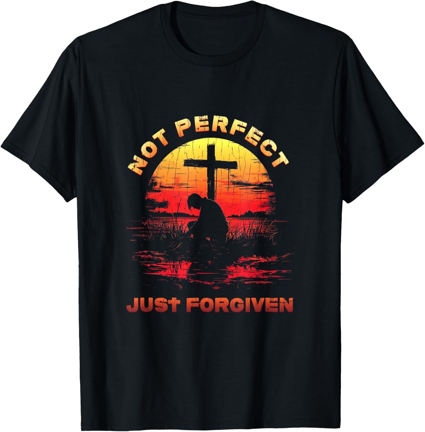 Not Perfect Just Forgiven Shirt - Christian T-Shirt - T-Shirt | Black