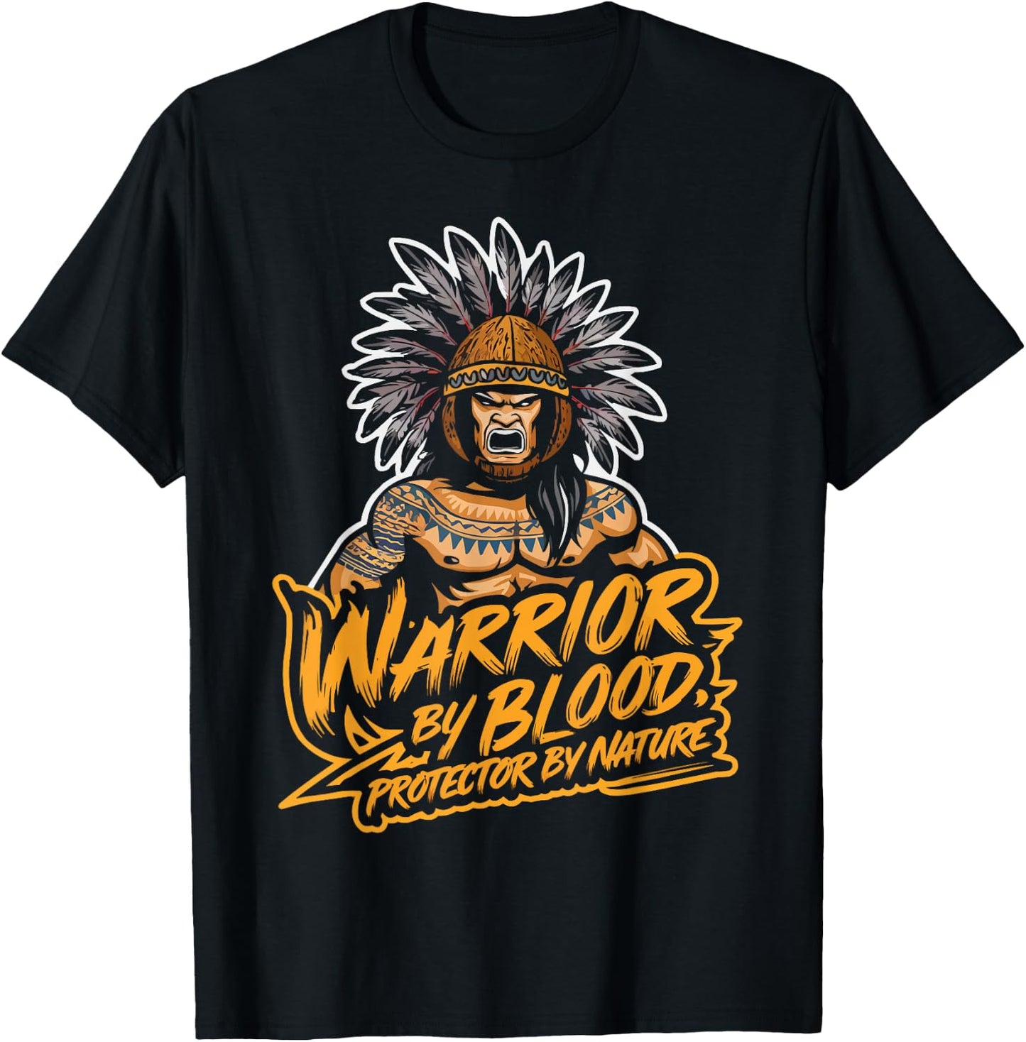 Kanaka Maoli Warrior Native Hawaiian Islands Hawaii Flag T-Shirt - T-Shirt | Black