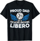 Proud Dad Of A Freaking Awesome Libero Volleyball Father T-Shirt - T-Shirt | Black