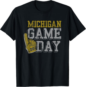 University of Michigan Wolverines U of M Spirit Game Day T-Shirt - T-Shirt | Black