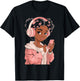Afro Anime Black Girl with Headphones Kpop Art T-Shirt - T-Shirt | Black