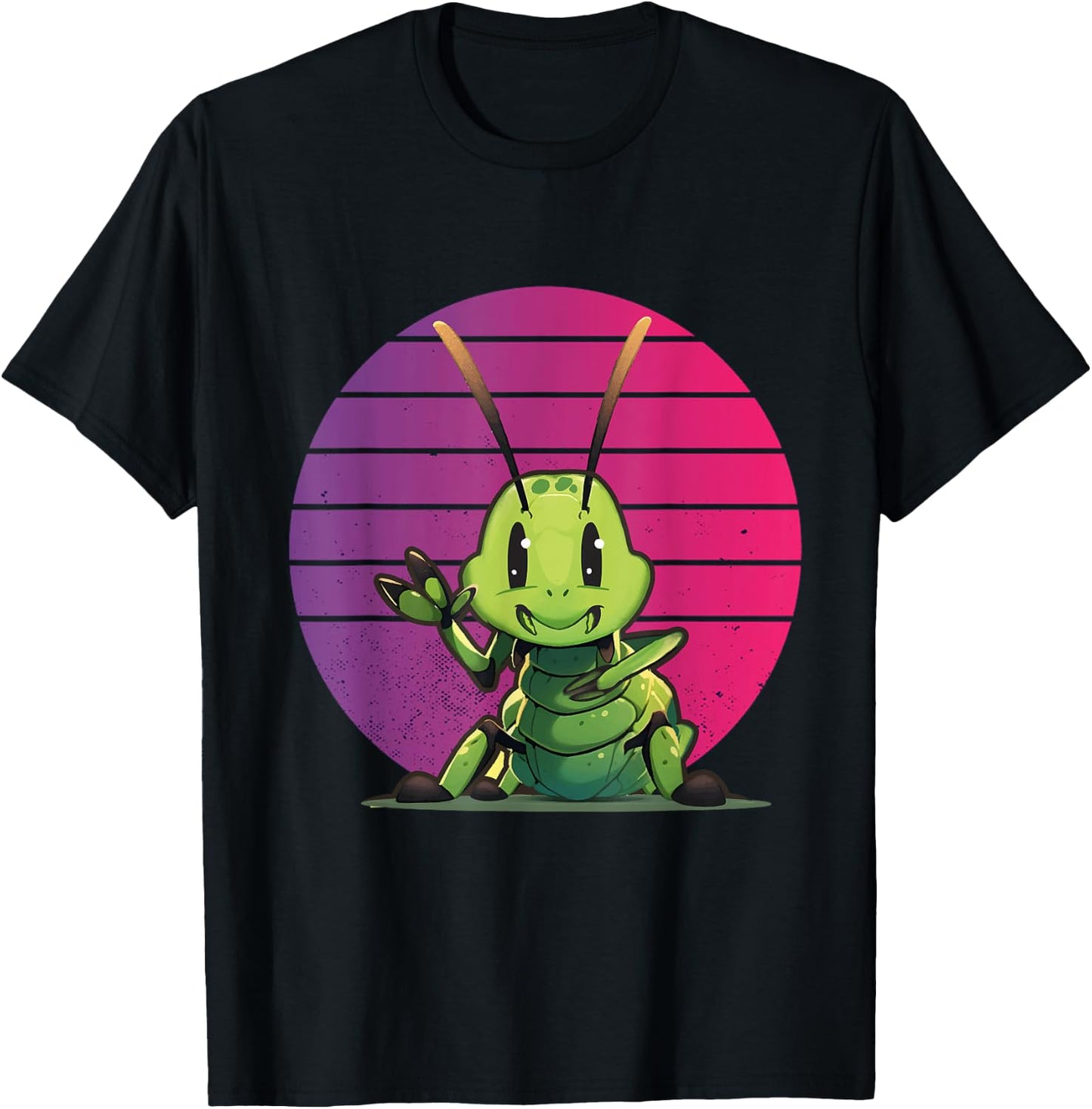 Peace Love Cricket Insects Peace Hand Bug Insect Nature T-Shirt - T-Shirt | Black