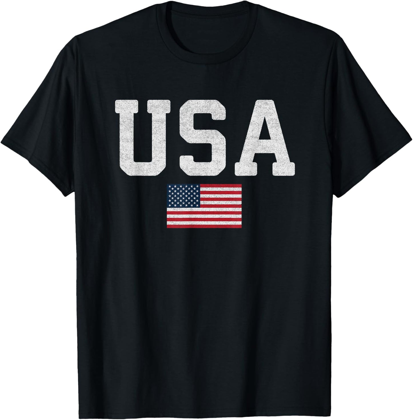 USA Patriotic American Flag 4th Of July Independence Day T-Shirt - T-Shirt | Black