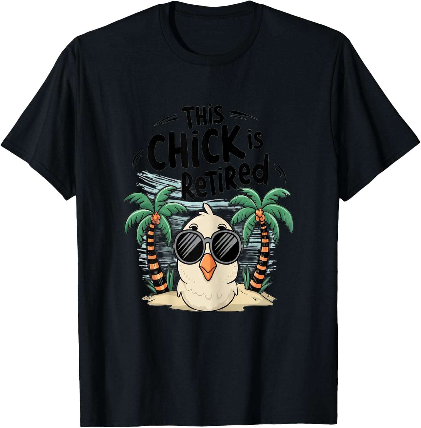 Freedom Years Fashions This Chick is Retired Women's Retirement Celebration , Female X-Small, Grey T-Shirt - T-Shirt | Black
