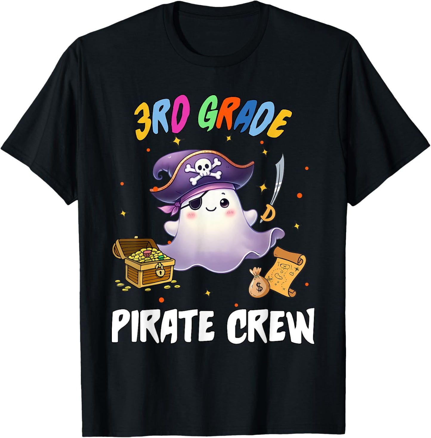 Third Grade Pirate Crew Halloween School Party Costume T-Shirt - T-Shirt | Black