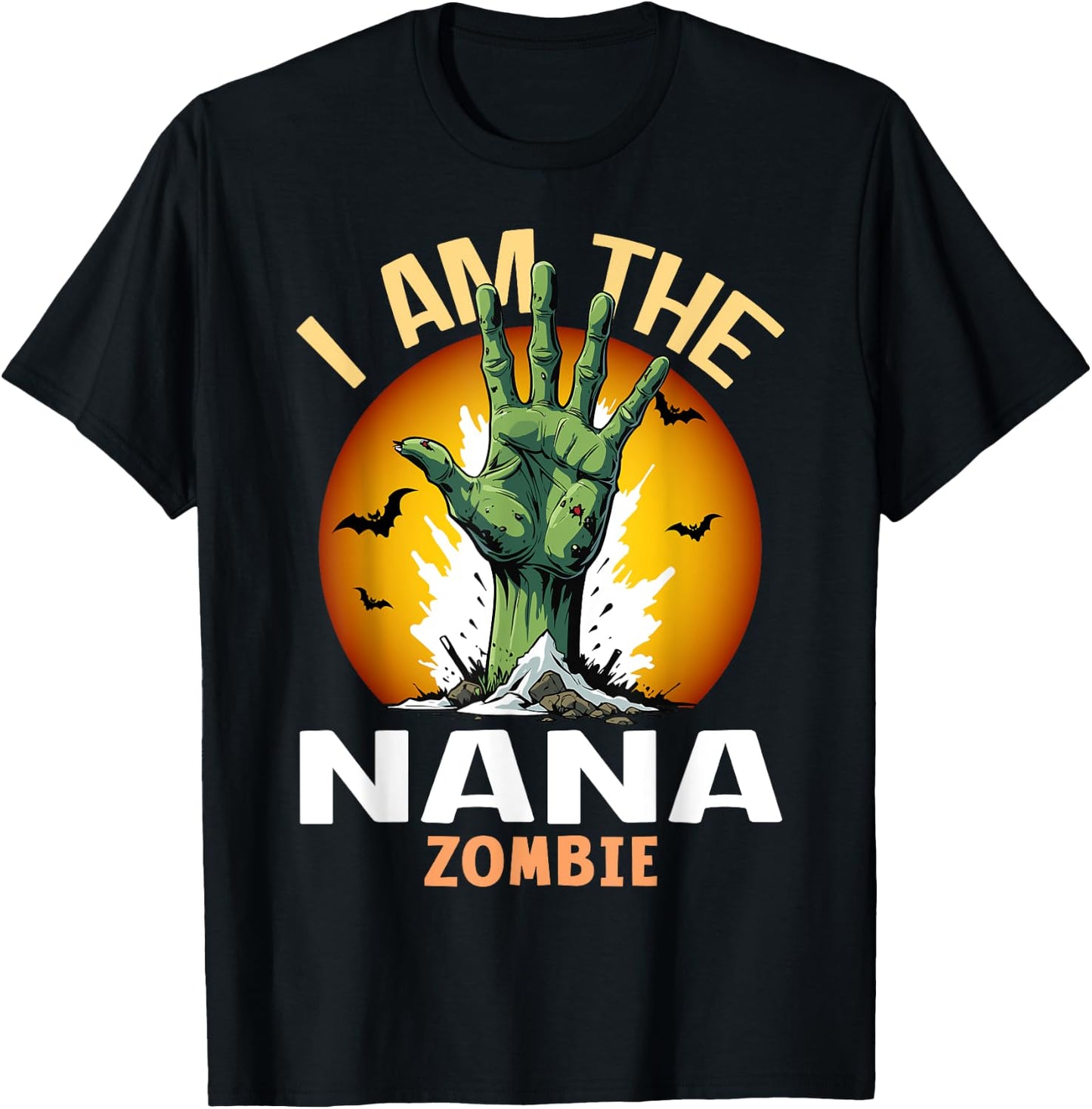 Halloween Matching Nana Zombie Costume T-Shirt - T-Shirt | Black