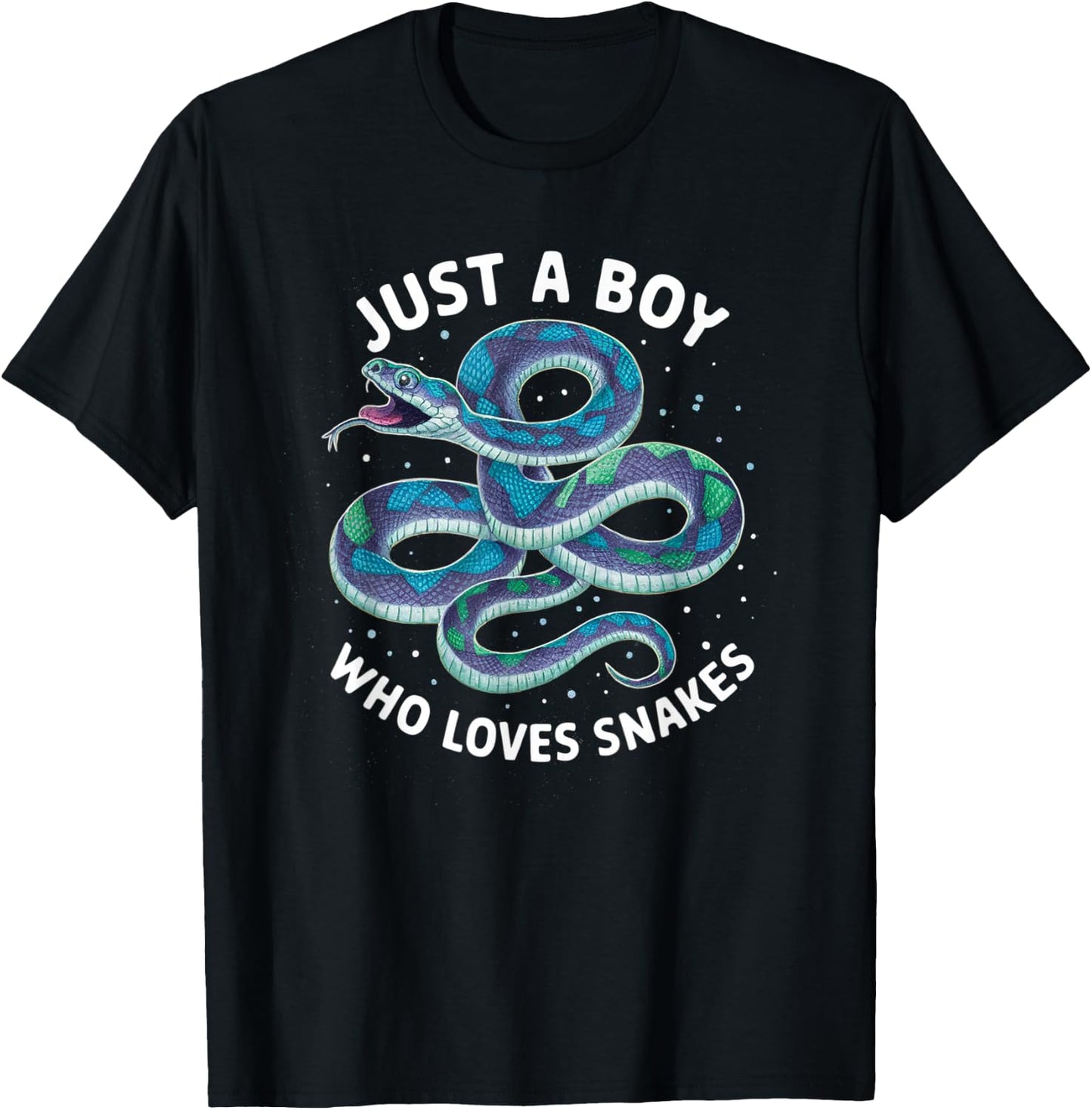Just a Boy Who Loves Snakes T-Shirt - T-Shirt | Black