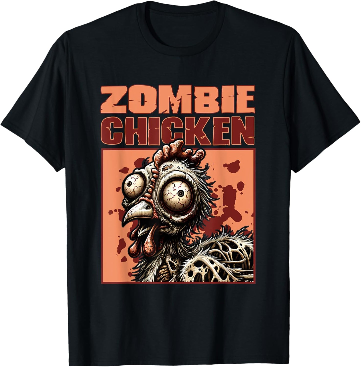 Zombie Chicken Gothic Horror T-Shirt - T-Shirt | Black