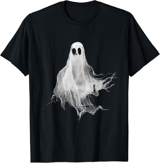 Ghost Horror Spooky Spirit Scary Halloween Goth Aesthetic T-Shirt - T-Shirt | Black