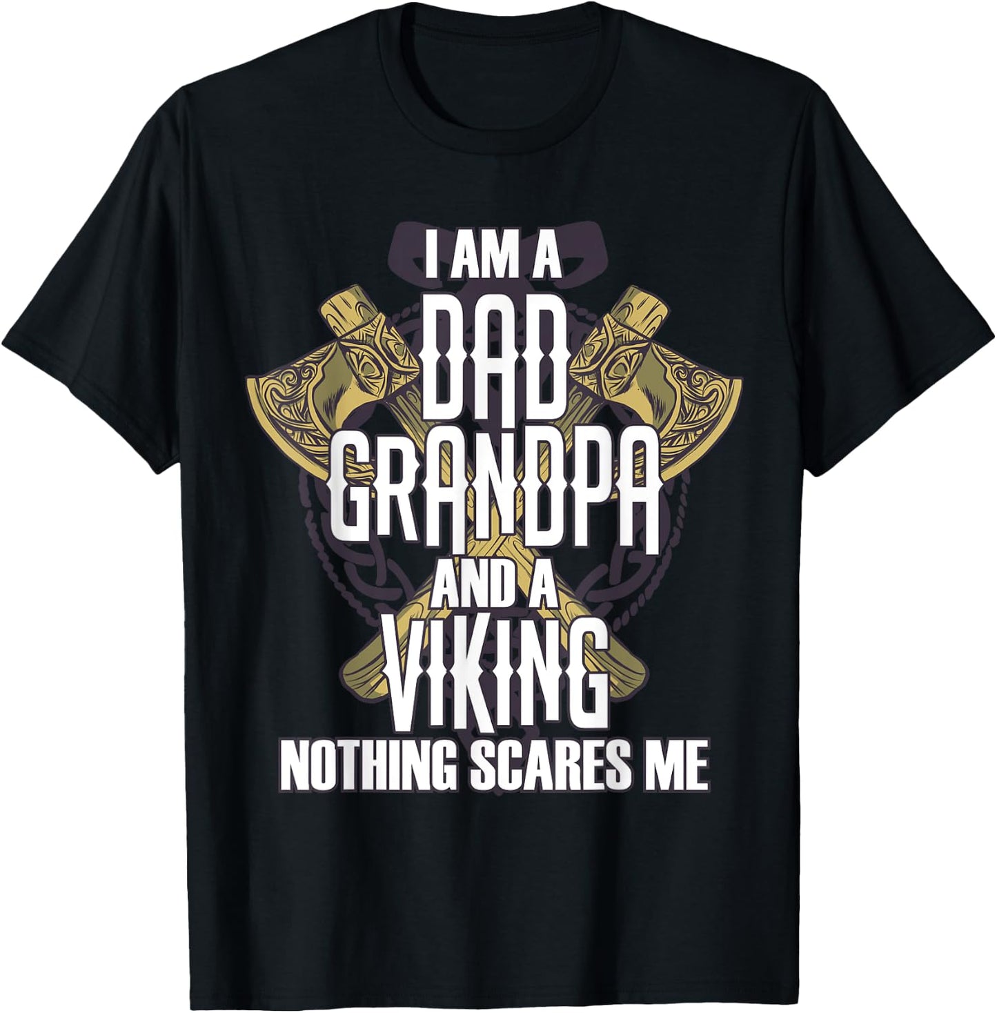 Father Grandpa Viking Scandinavia Warrior Walhalla Gift T-Shirt - T-Shirt | Black