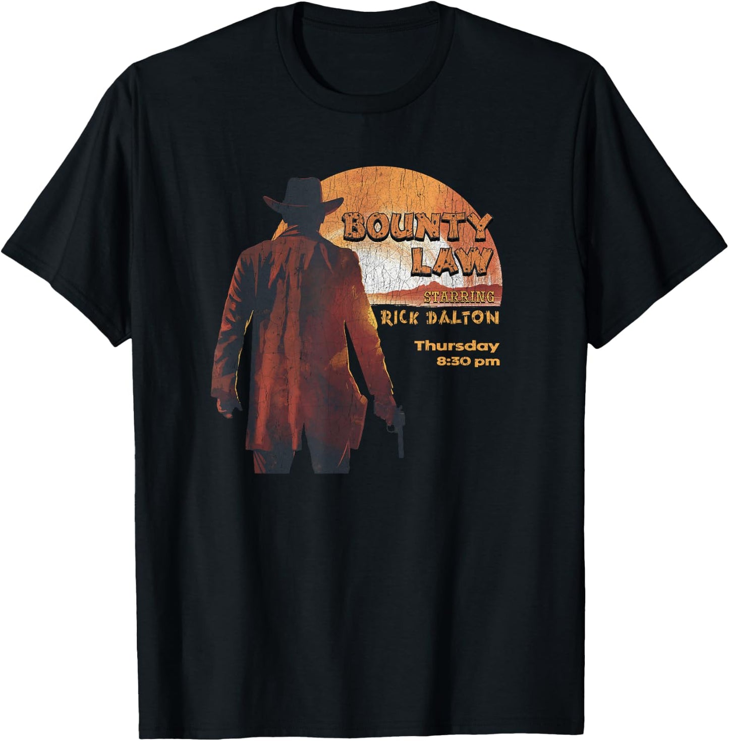 Bounty Law | Classic Hollywood Movie Distressed T-Shirt - T-Shirt | Black