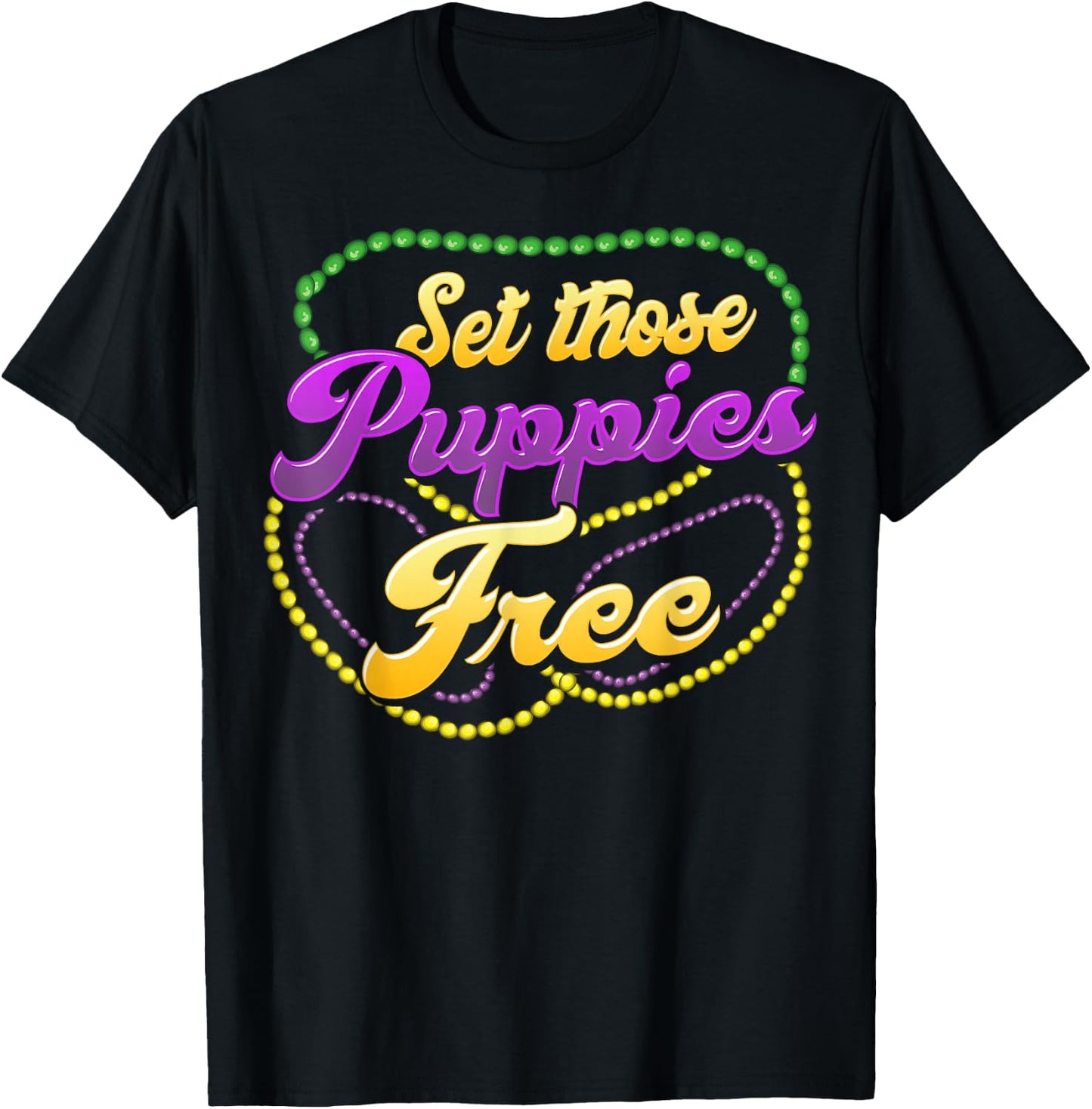 Mardis Gras Festival Beads, Boobs. T-Shirt - T-Shirt | Black