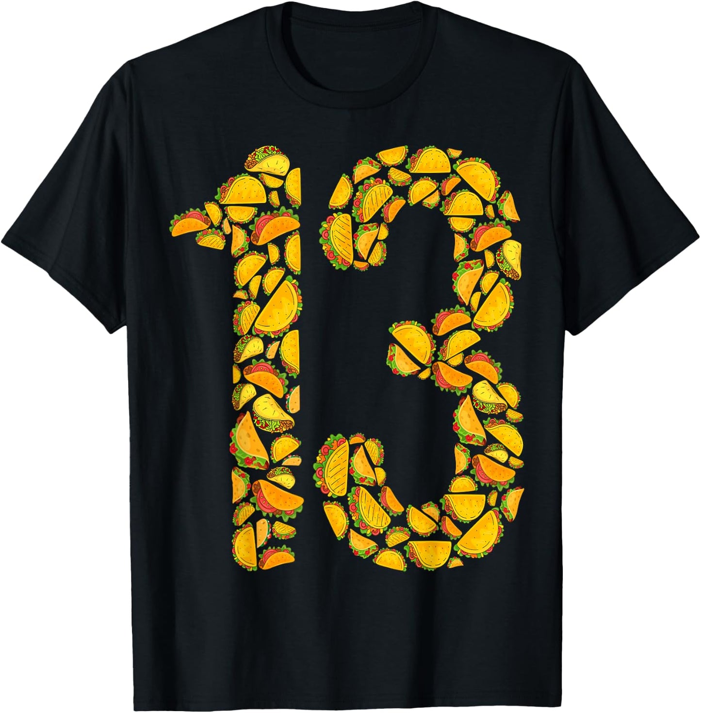 Thirteen Taco Bout My 13th Birthday Funny Mexican Family T-Shirt - T-Shirt | Black