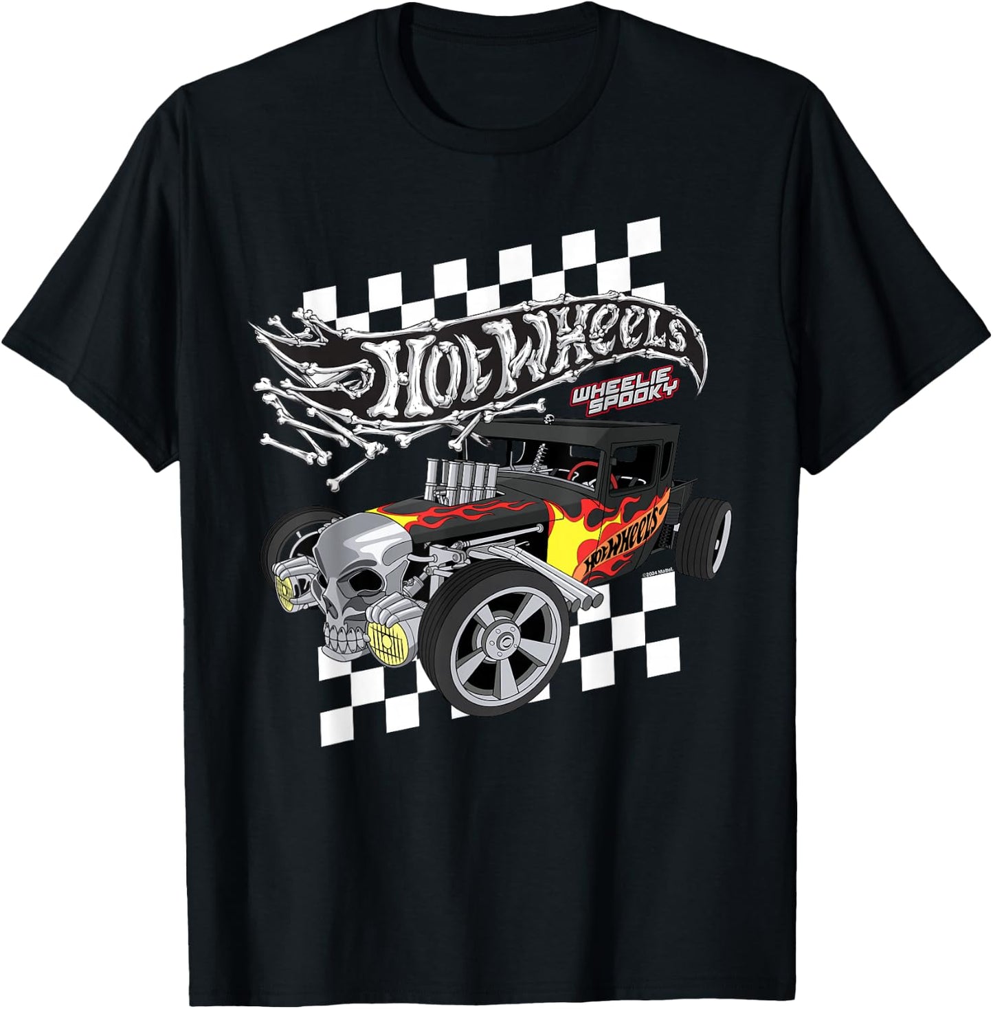 Hot Wheels - Bone Shaker Wheelie Spooky T-Shirt - T-Shirt | Black