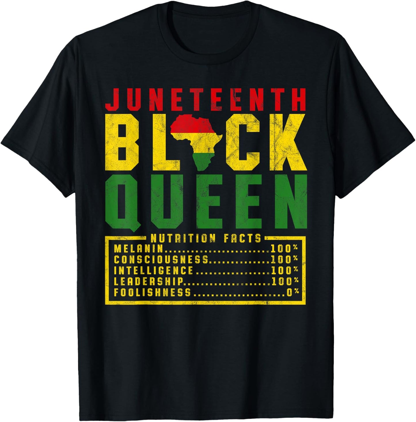 Juneteenth Women's Black Queen Diet Melanin Black Pride T-Shirt - T-Shirt | Black